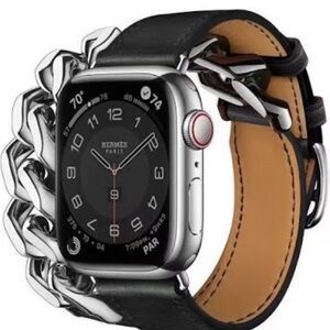 Apple Smartwatch with Black and Silver Design